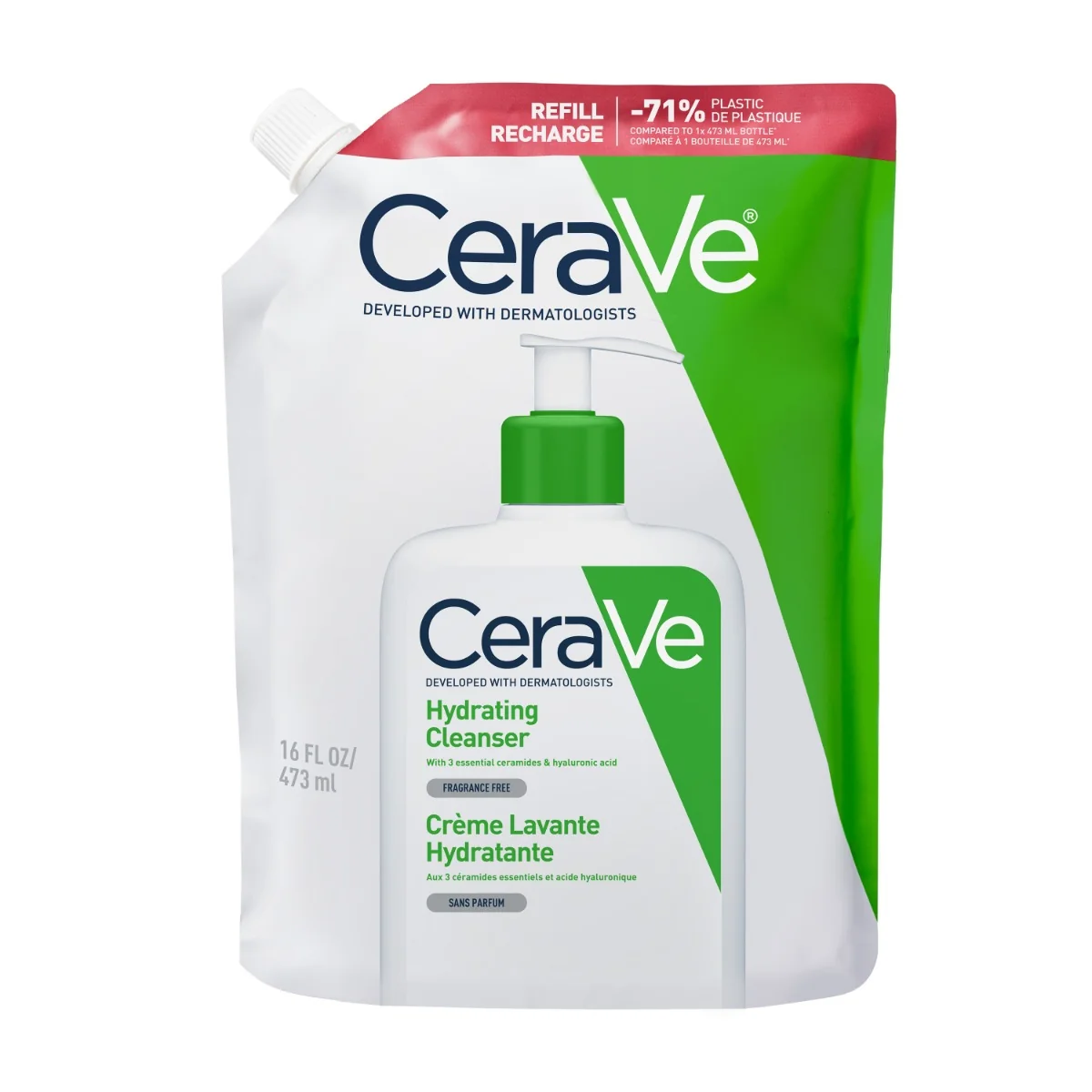 Rezerva Gel de spalare hidratant pentru piele normal-uscata, 473ml, CeraVe