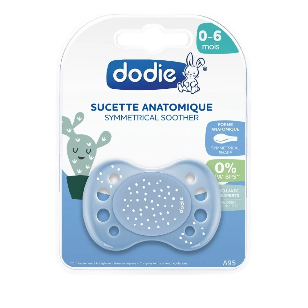 Suzeta anatomica din silicon 0-6 luni Viata Fericita Baieti A95, 1 bucata, Dodie 