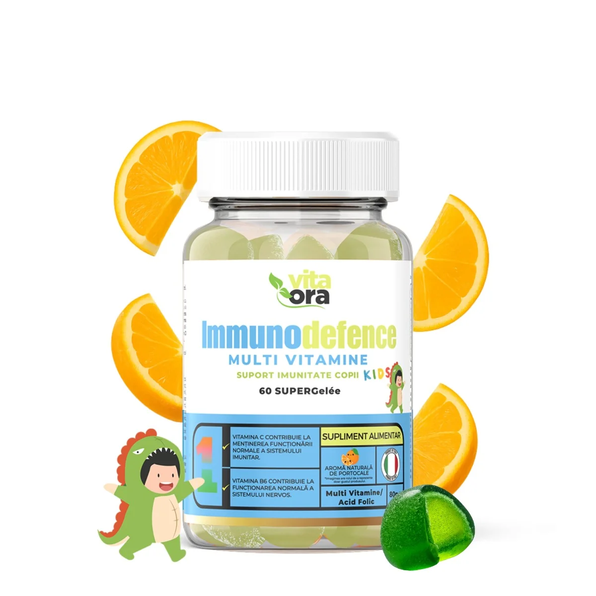 Multivitamine Immunodefence Kids, 60 jeleuri, Vita Ora
