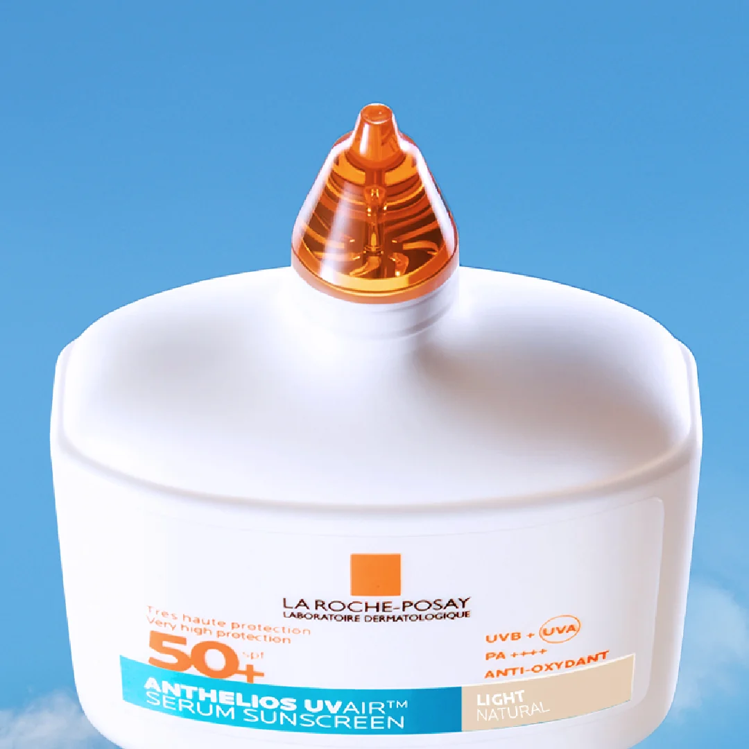 Serum solar impotriva radiatiilor UV si a poluarii cu nuanta deschisa natural SPF50+ Anthelios UVAir, 50ml, La Roche-Posay
