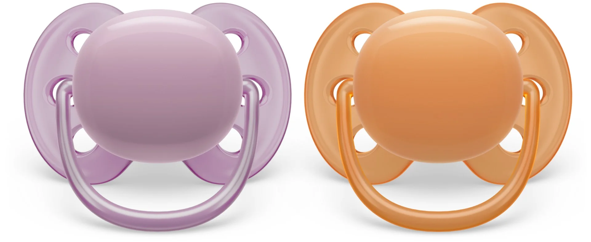 Suzete Ultra Soft SCF091/33 pentru 6-18 luni Roz/Portocaliu, 2 bucati, Philips Avent