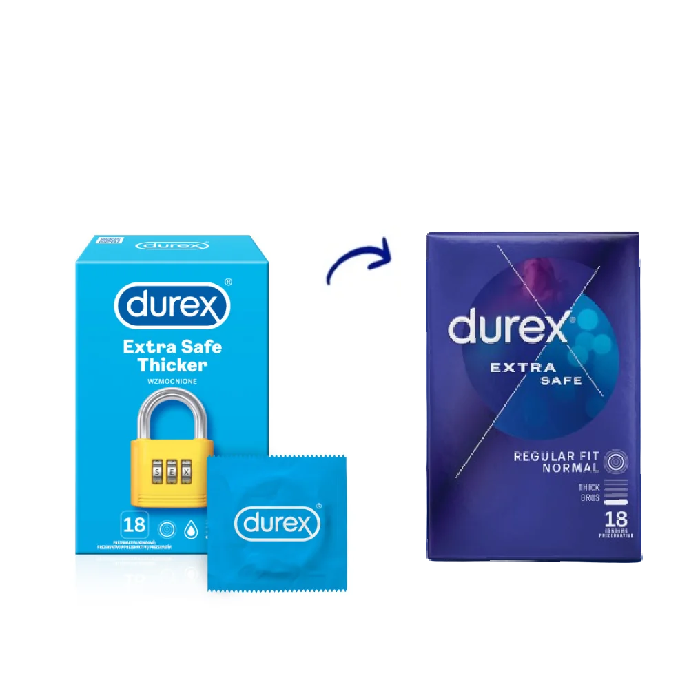 Prezervative Extra Safe, 18 bucati, Durex