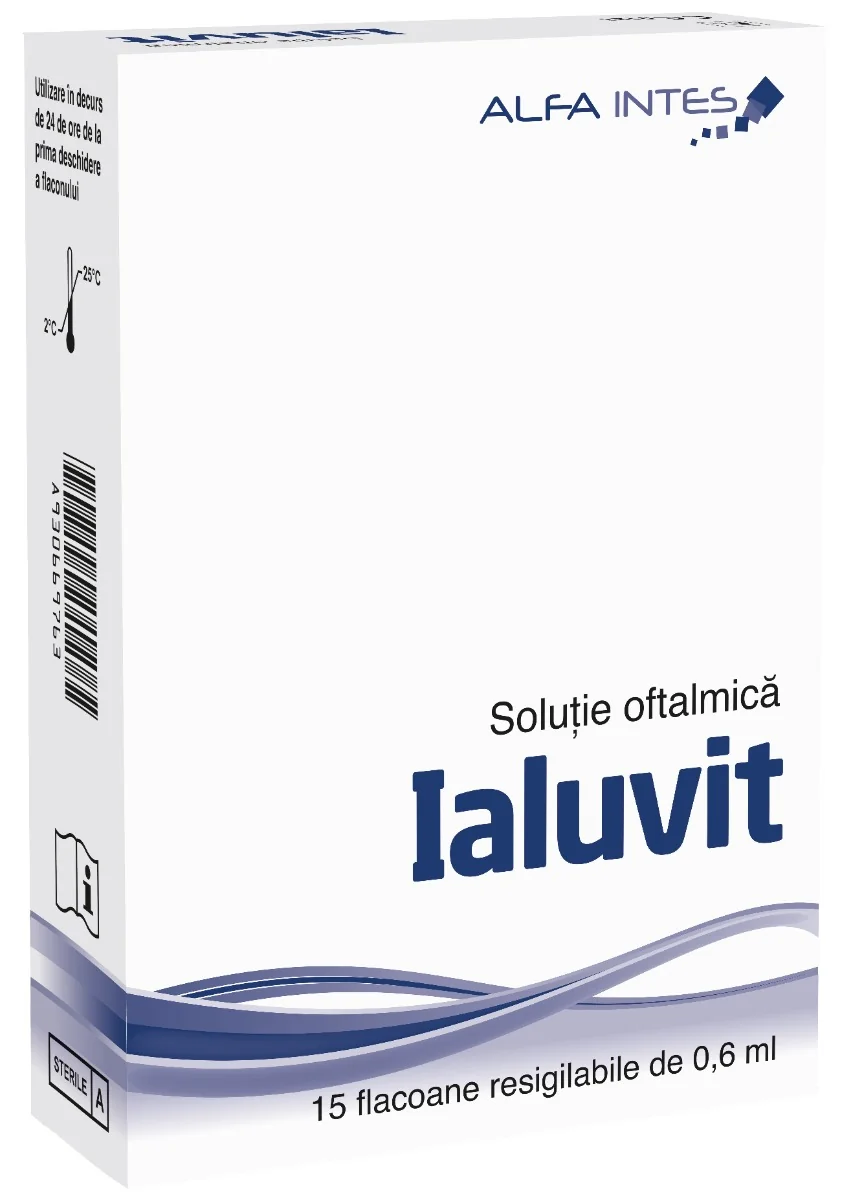 Ialuvit solutie oftalmica, 15 flacoane, Alfa Intes