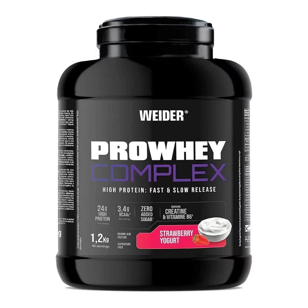 Pudra proteica Pro Whey Complex cu aroma de Strawberry-Yoghurt, 1.2kg, Weider