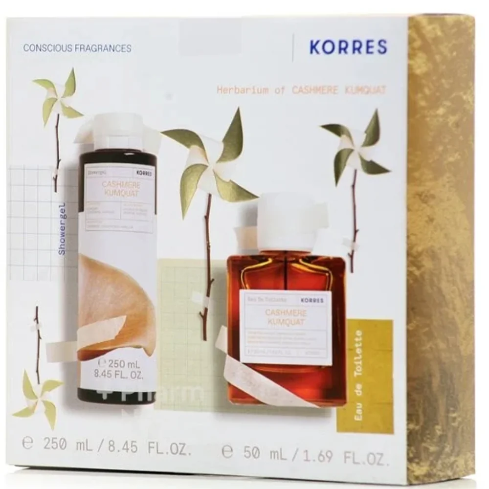 Pachet Cashmere Kumquat Apa de toaleta 50ml + Gel de dus 250ml, Korres
