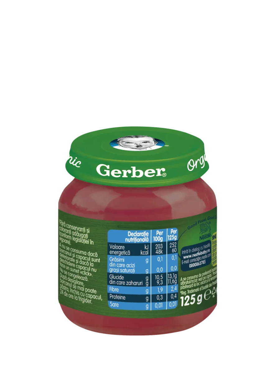 Piure Bio din mar si sfecla rosie de la 6 luni, 125g, Gerber