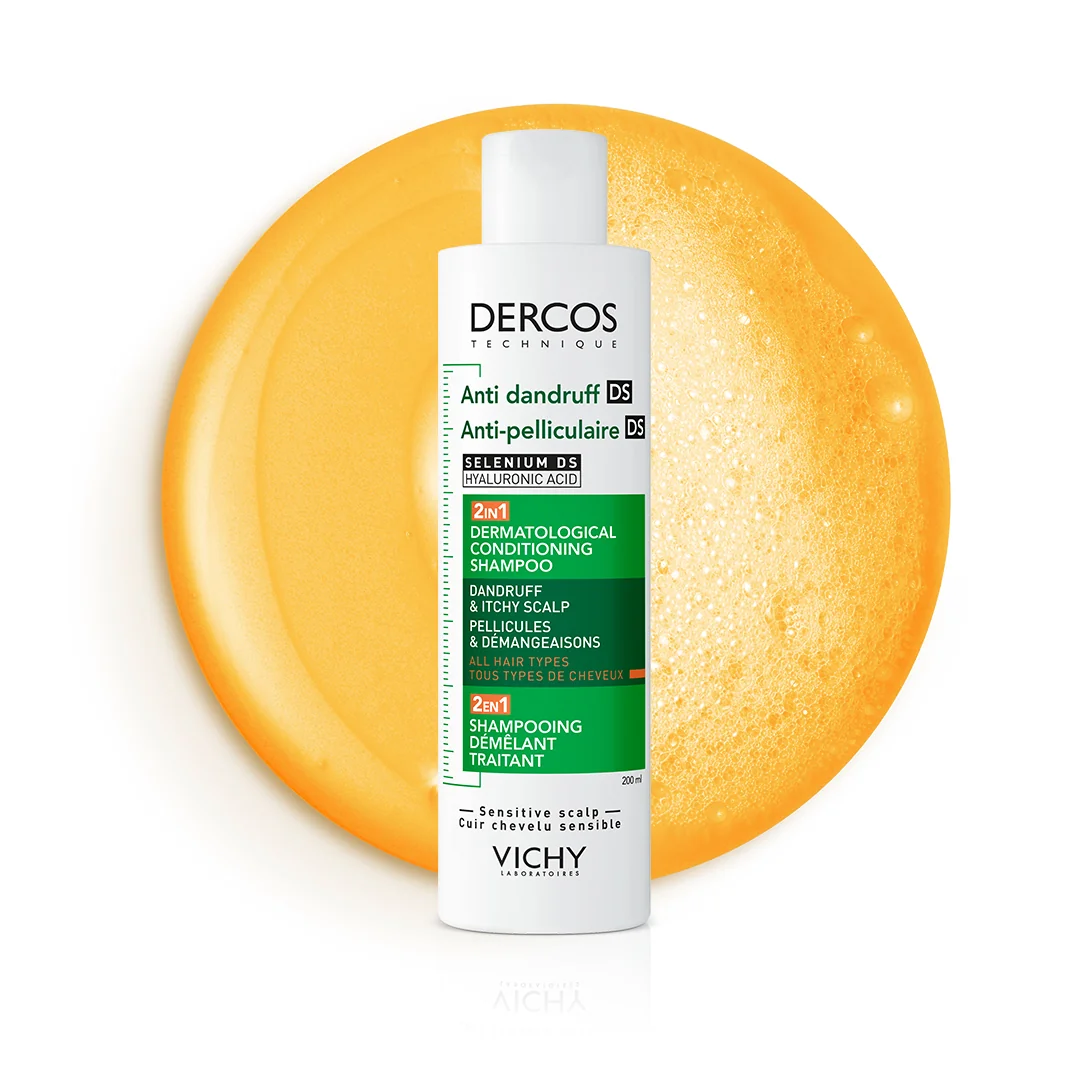 Sampon si balsam 2 in 1 anti-matreata pentru toate tipurile de par Dercos, 200ml, Vichy