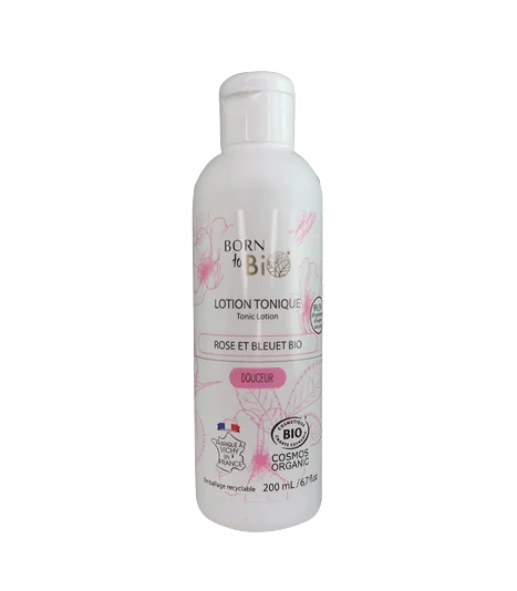 Lotiune tonica bio cu albastrele si trandafir, 200ml, Born to Bio