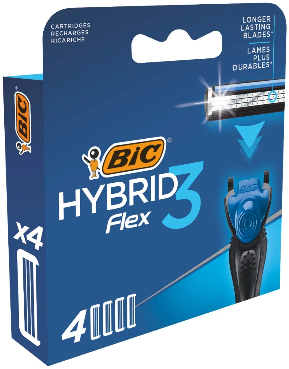 Pachet Rezerve aparat de ras Hybrid Flex 3, 4 bucati, BIC