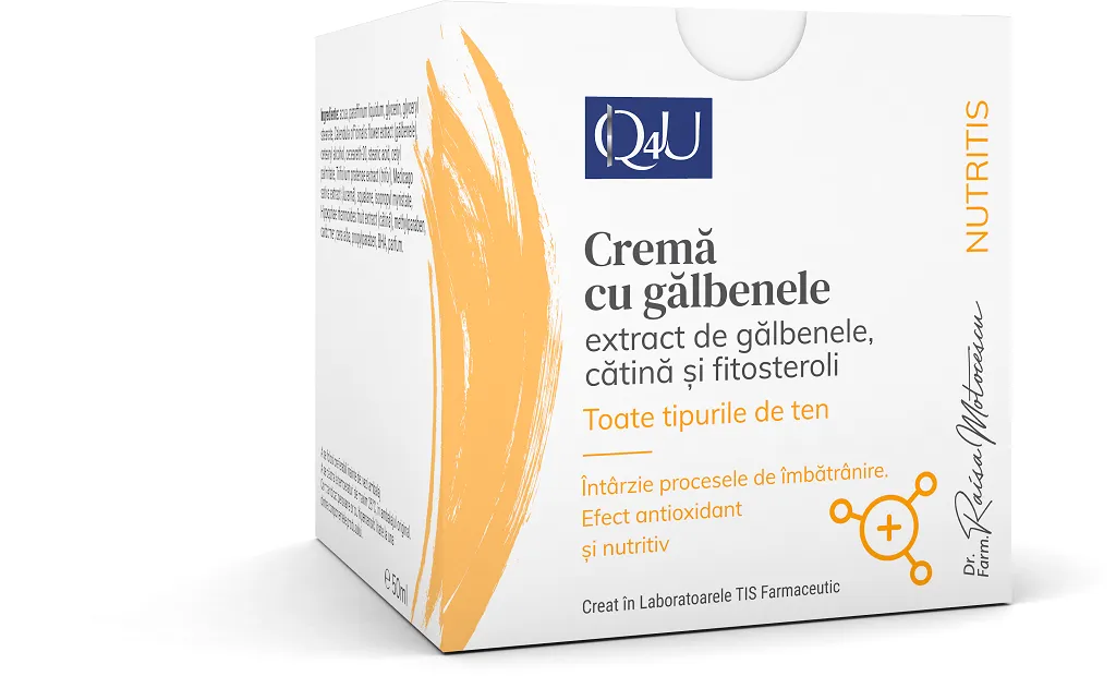 Crema cu galbenele Q4U, 50ml, Tis Farmaceutic 