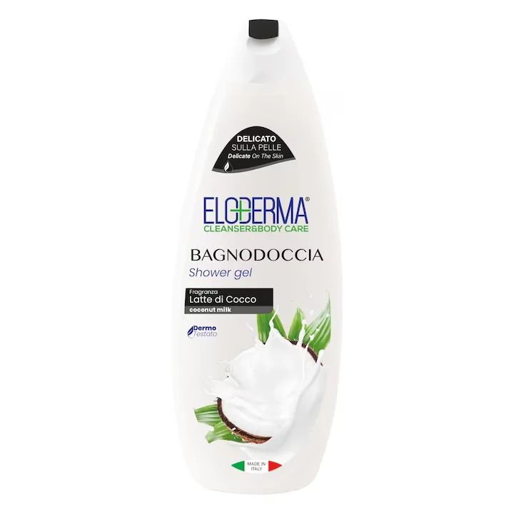 Gel de dus Lapte de cocos, 600ml, Eloderma