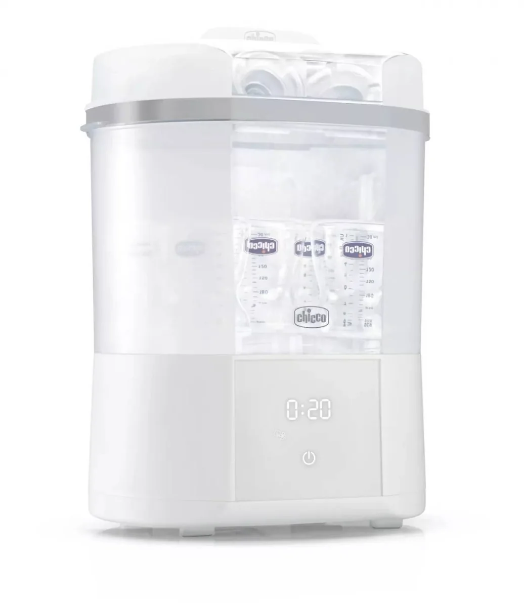 Sterilizator electric digital cu uscator pentru biberoane si accesorii mici 0 luni+, 1 bucata, Chicco