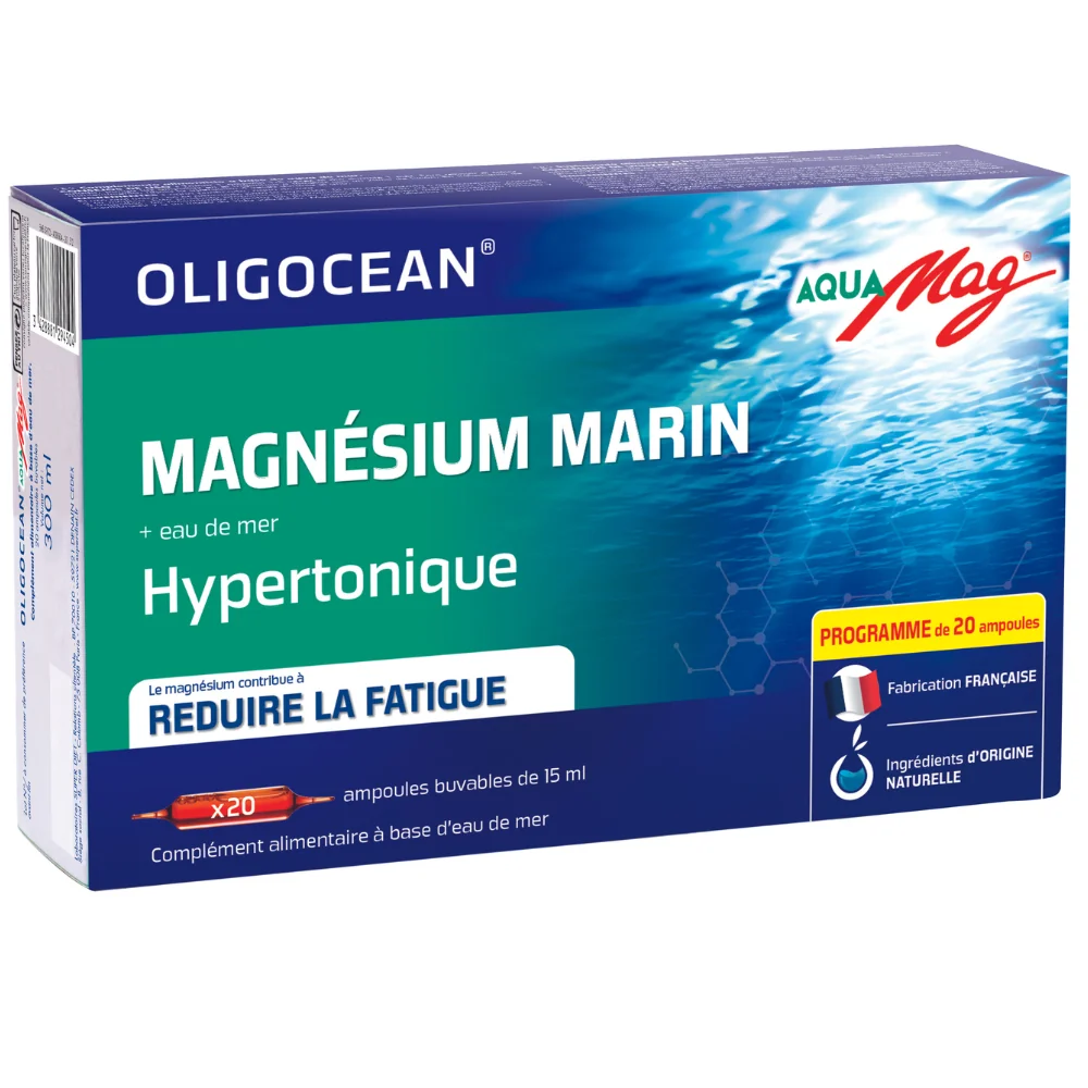 Magneziu marin Aquamag 15ml, 20 fiole buvabile, Oligocean