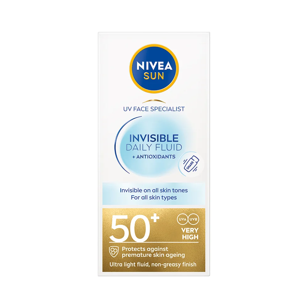 Fluid pentru fata cu protectie solara SPF 50 Invisible Daily Fluid, 40ml, Nivea