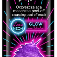 Masca exfolianta de curatare neon Unicorn Glow in Violet, 10ml, Selfie Project