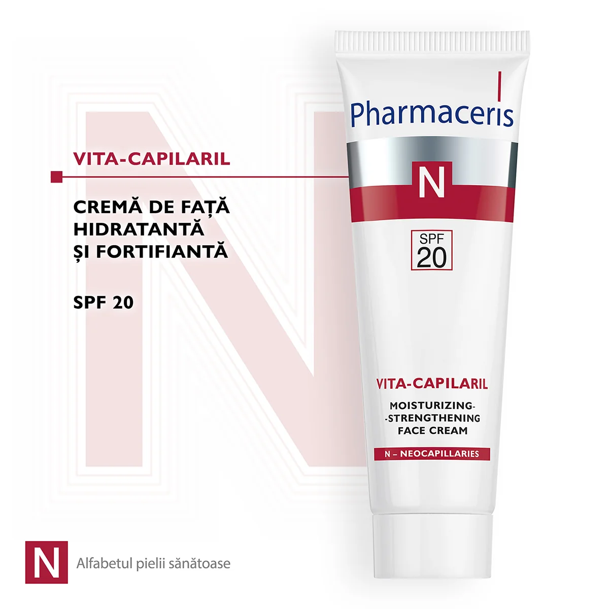 Crema calmanta anti-roseata SPF20 Vita-Capilaril N, 50ml, Pharmaceris