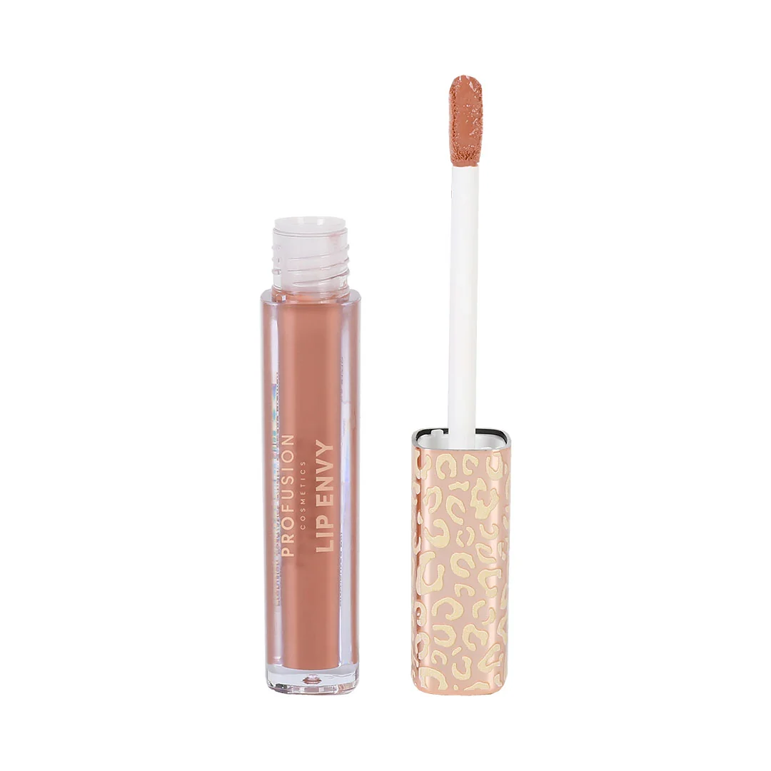 Set Luciu de buze ultra neted si lucios 3.5ml + Creion pentru buze cu finish satinat 0.3g Lip Envy Bare Beauty, Profusion Cosmetics