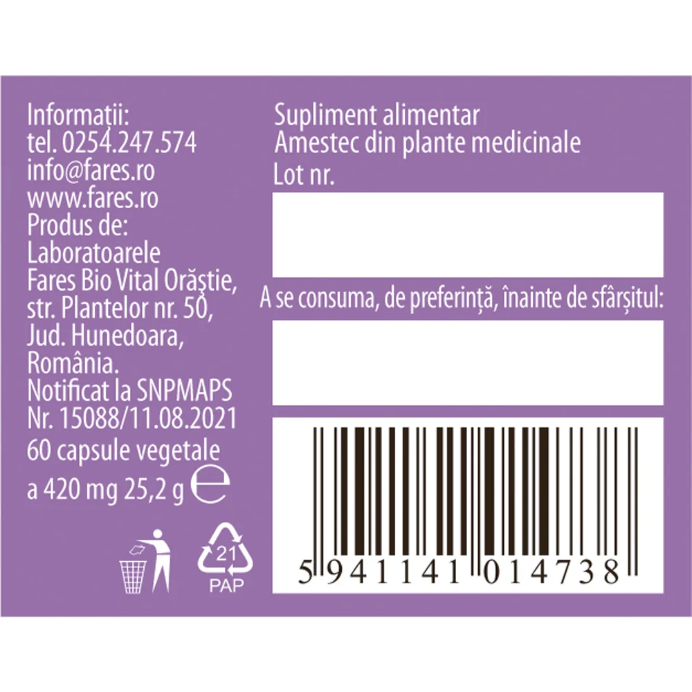 Distonoplant Mami si Bebe N170, 60 capsule, Fares