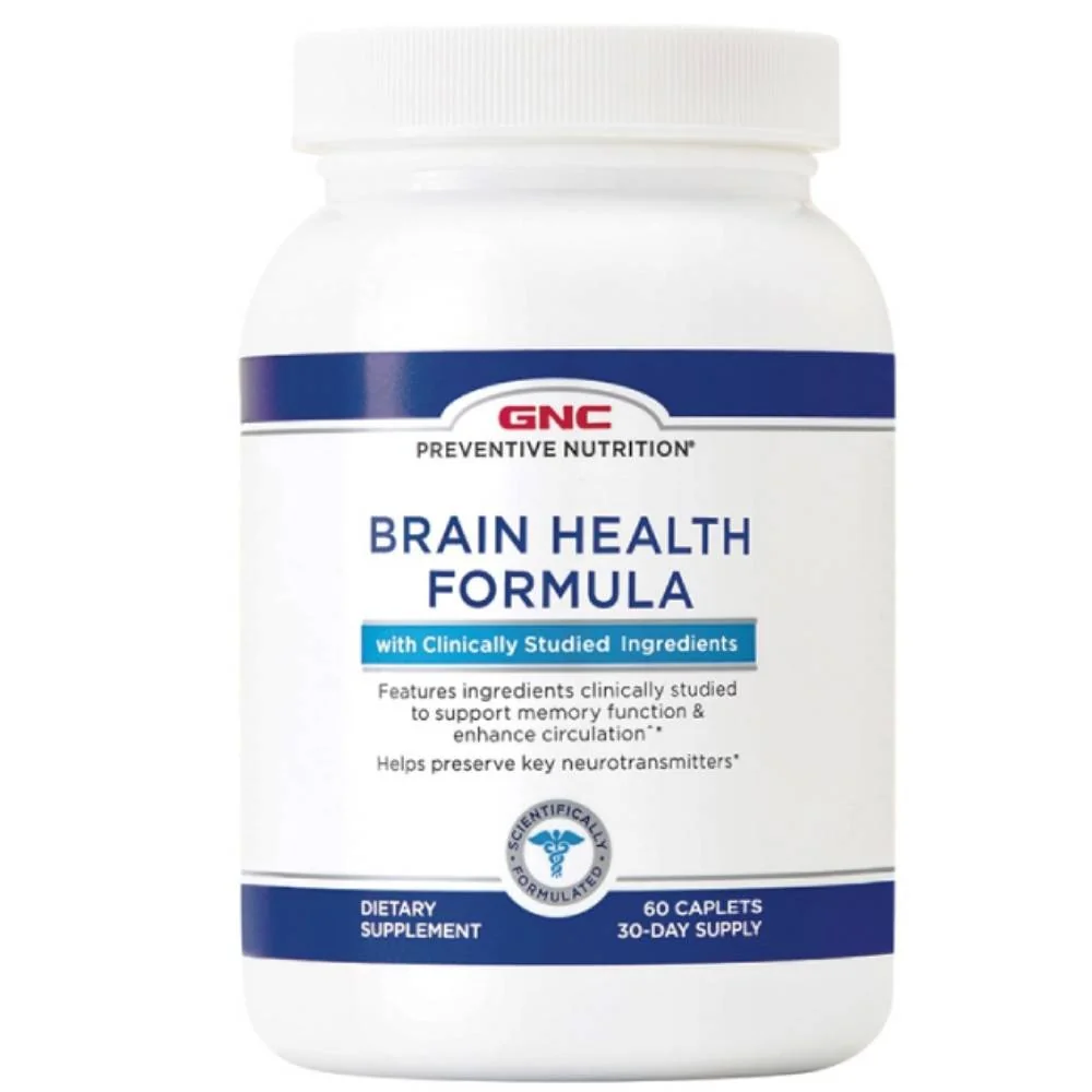 Formula pentru sanatatea creierului si sistemului nervos Preventive Nutrition Brain Health, 60 tablete, GNC 