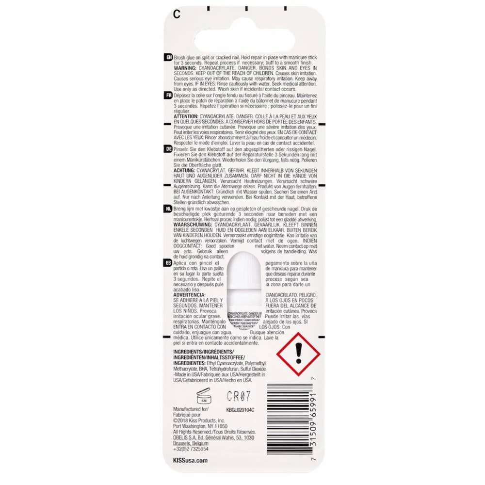 Adeziv pentru unghii false Glue Brush On, 5g, Kiss