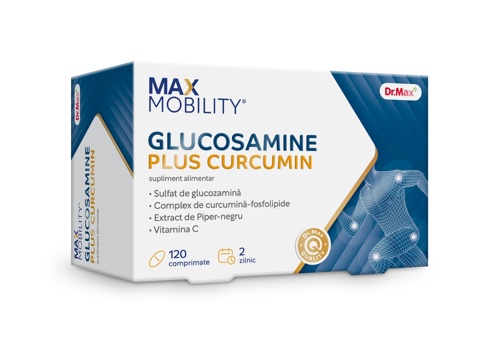 Dr. Max Glucosamine Plus Curcumin, 120 comprimate filmate