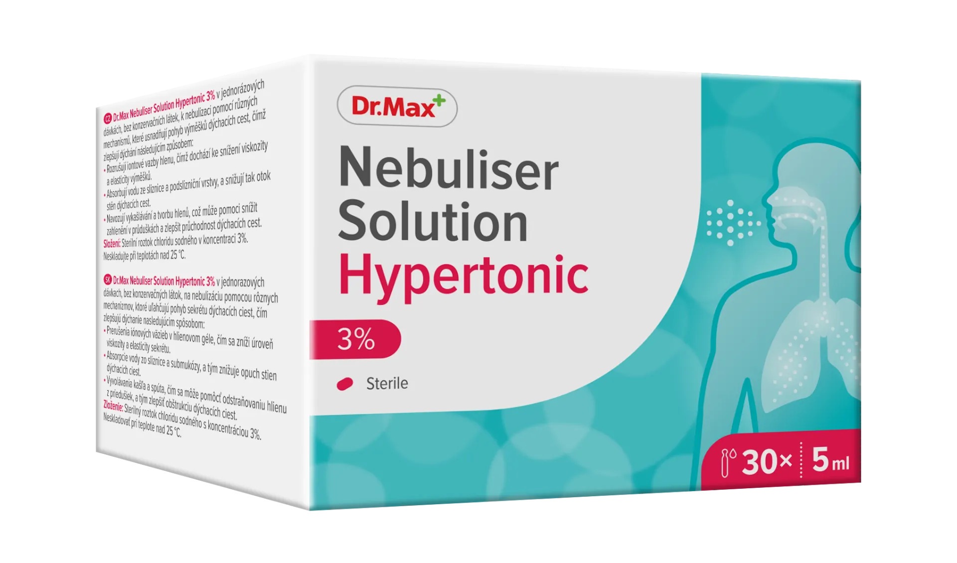 Dr.Max Solutie hipertonica 3% pentru nebulizare, 5ml x 30 fiole