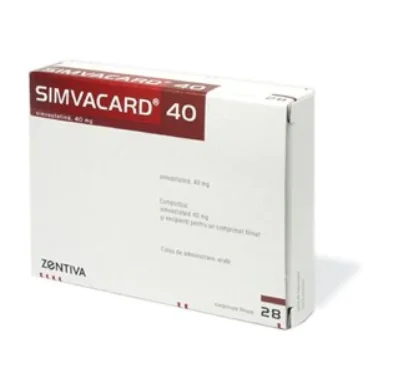 Simvacard 40mg, 28 comprimate filmate, Zentiva