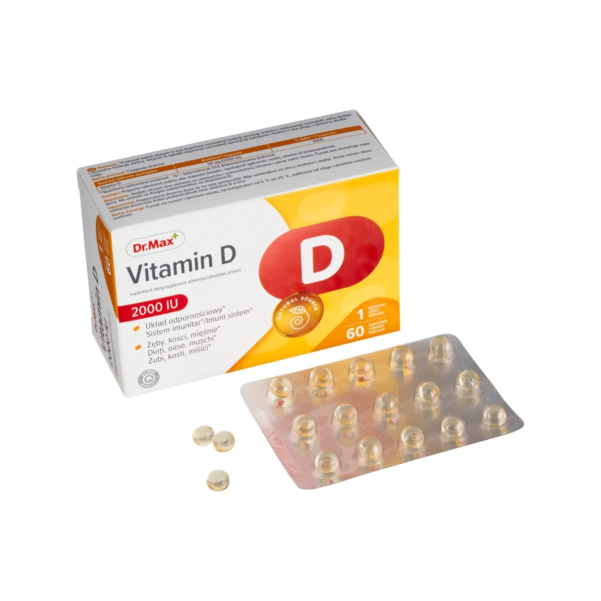 Dr. Max Vitamina D 2000UI, 60 capsule moi