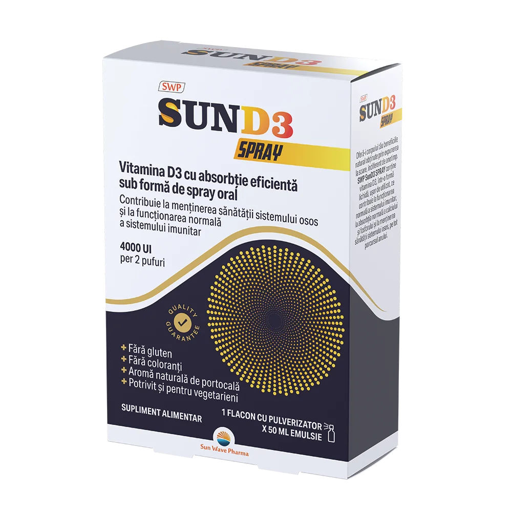 Sun D3 Spray 4000UI, 50ml, Sun Wave Pharma