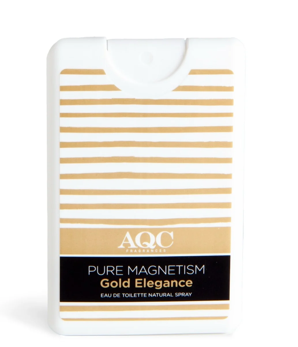 Apa de toaleta de buzunar Pure Magnetism Gold Elegance, 20ml, AQC Fragrances