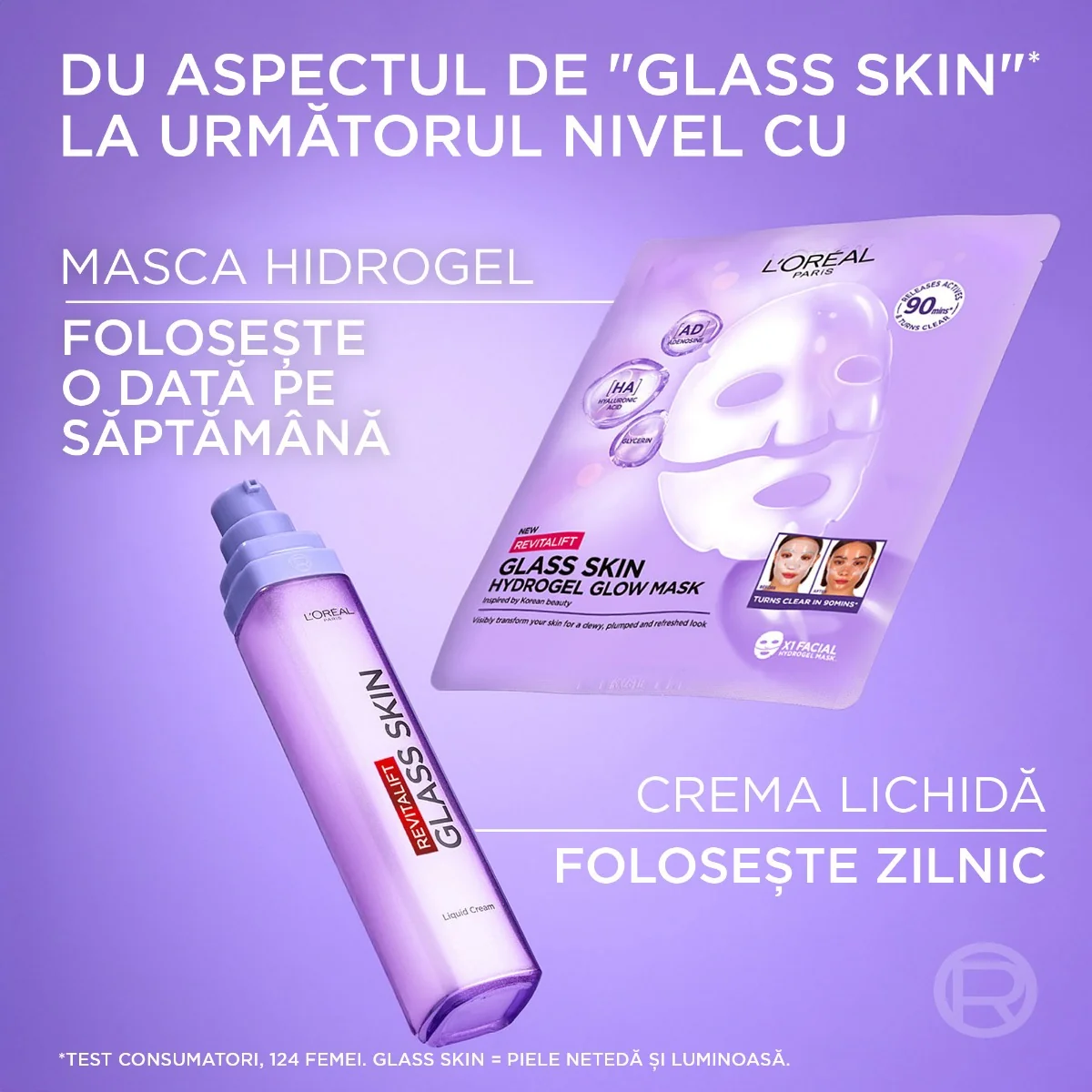 Crema iluminatoare Revitalift Glass Skin, 50ml, L'Oreal Paris