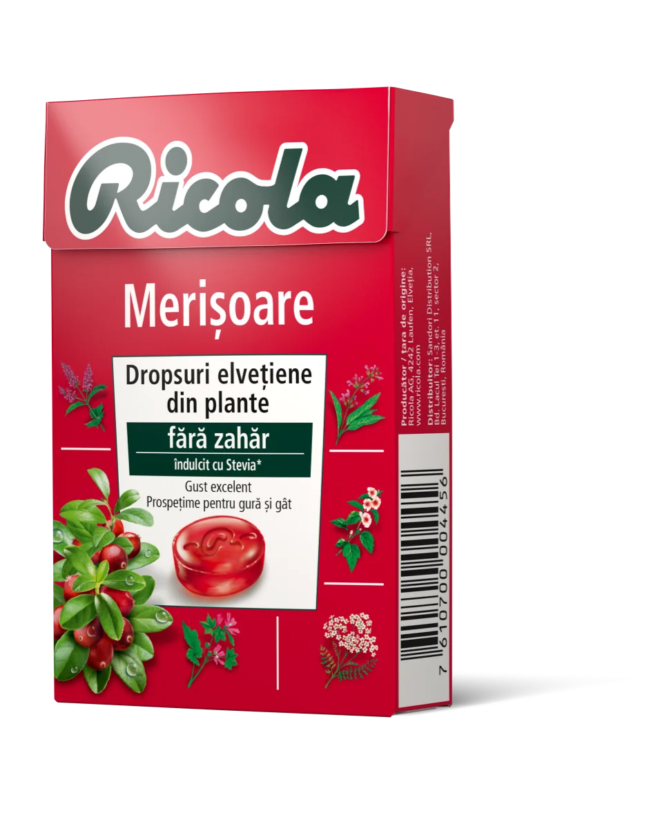 Dropsuri din plante Cranberry, 40g, Ricola