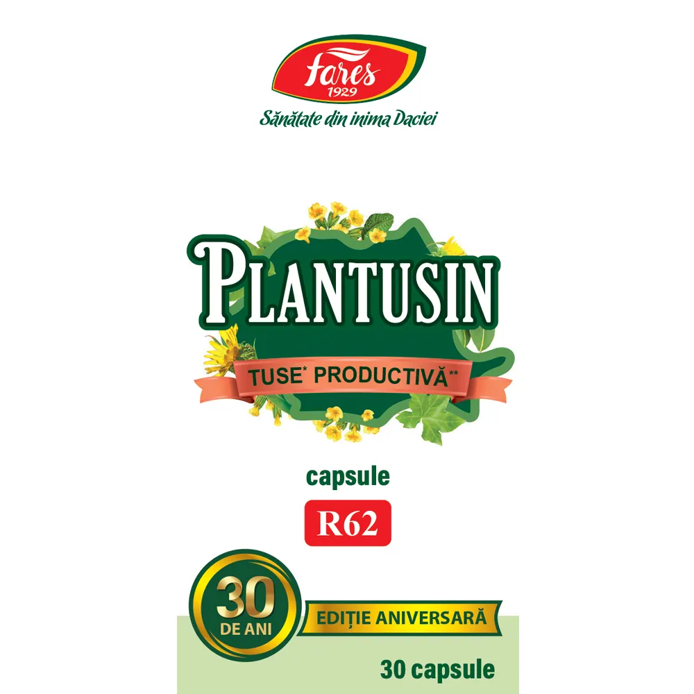 Plantusin Tuse Productiva, 30 capsule, Fares