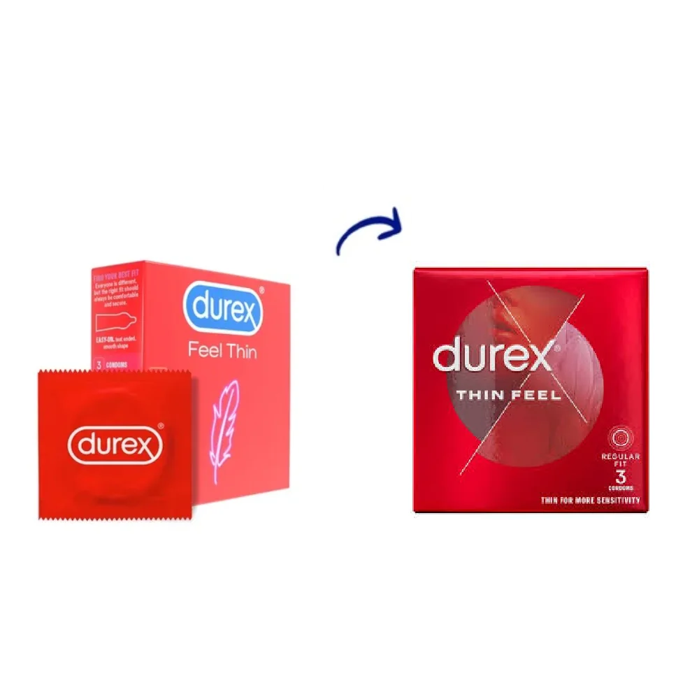 Prezervative Feel Thin, 3 bucati, Durex