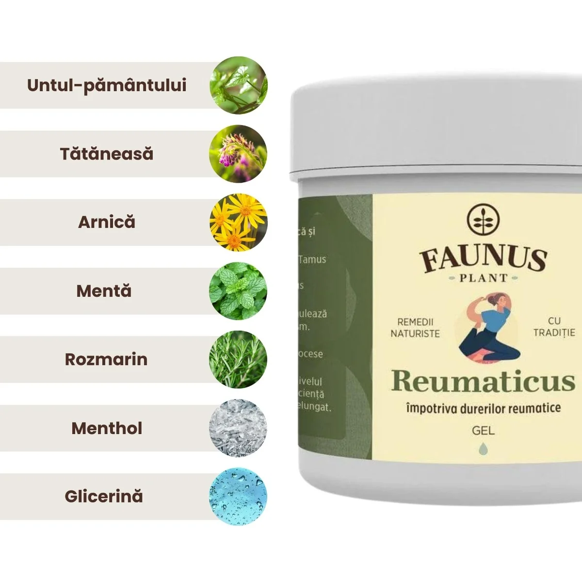 Gel pentru dureri reumatice Reumaticus, 250ml, Faunus Plant