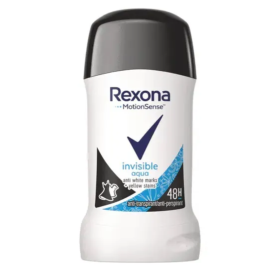 Deodorant stick Invisible Aqua, 40ml, Rexona