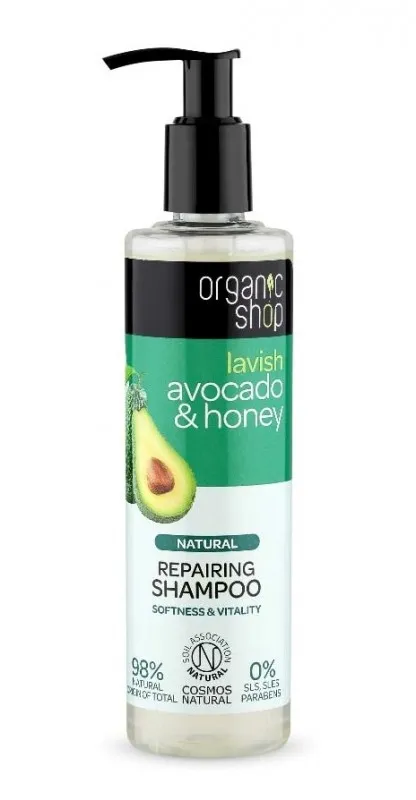 Sampon Bio Reparator cu Avocado si Miere, 280ml, Organic Shop