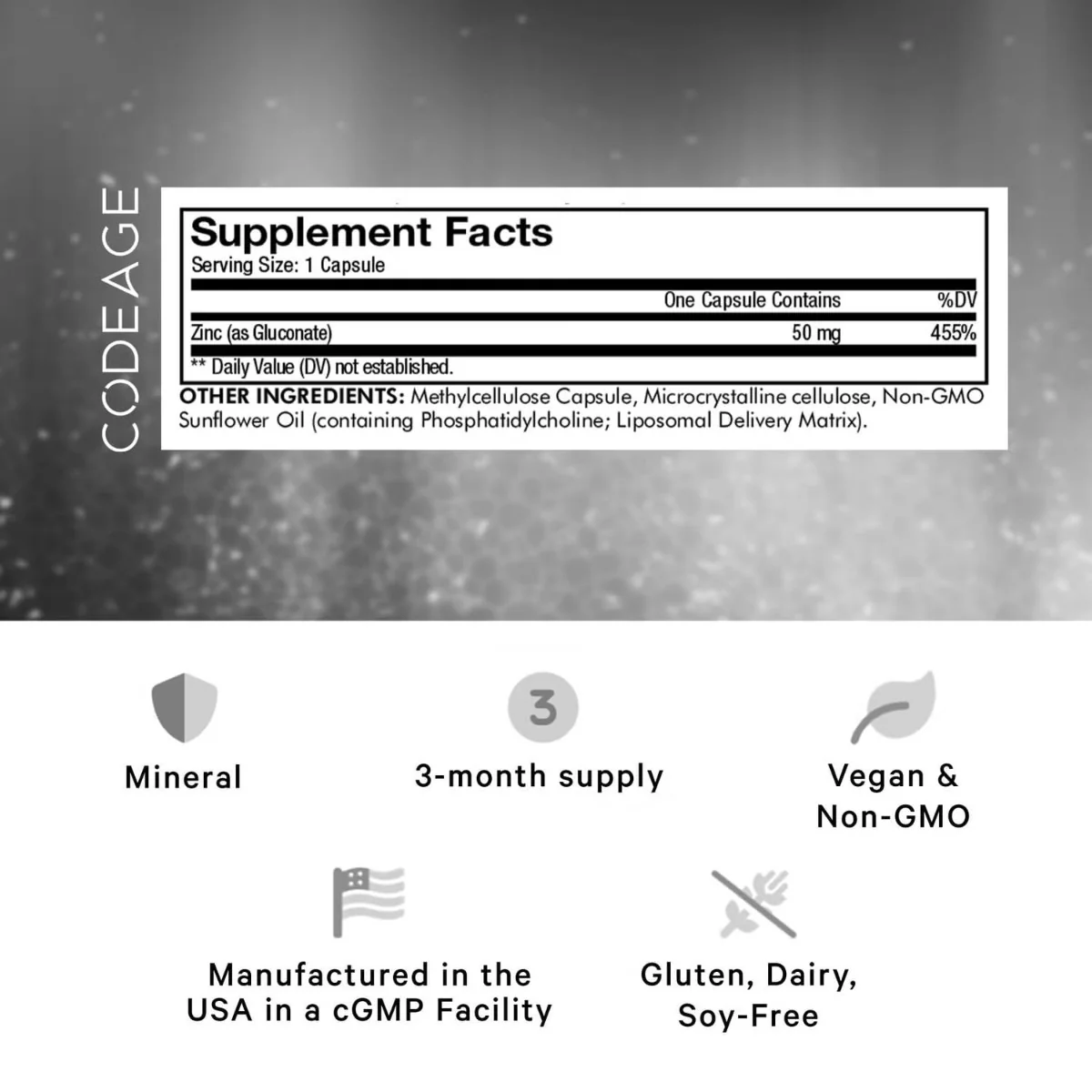 Zinc liposomal 50+, 100 capsule, Codeage
