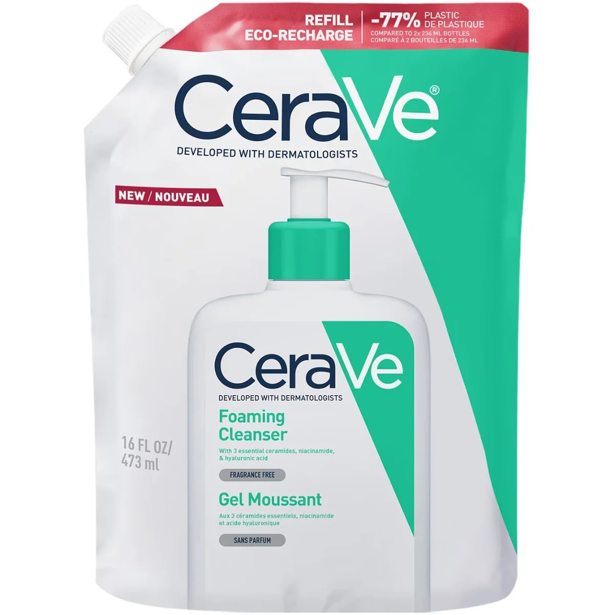 Rezerva Gel de curatare  spumant piele normal-grasa, 473ml, CeraVe