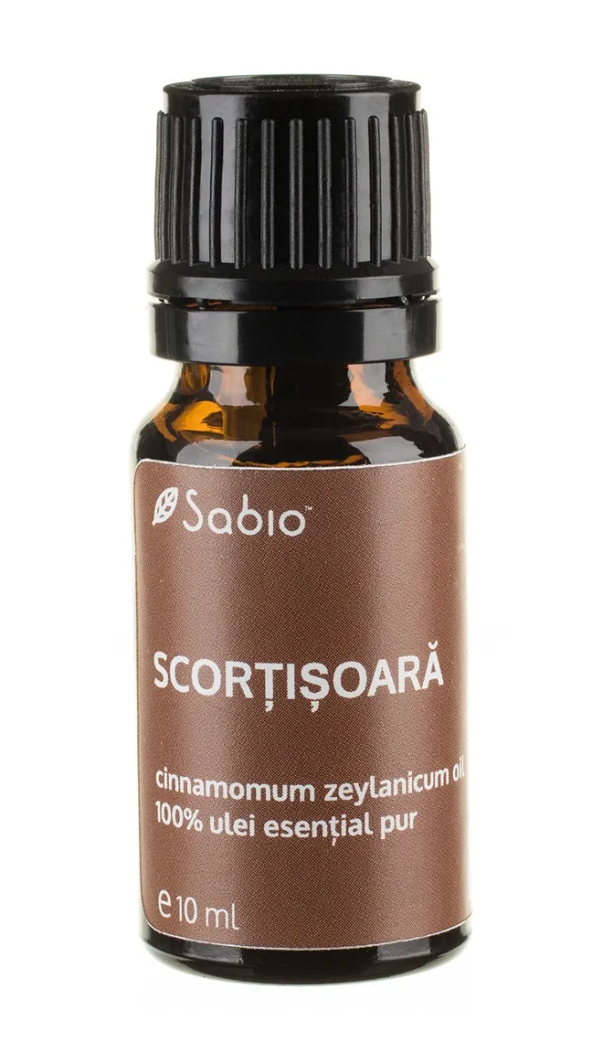 Ulei esential de scortisoara (cinnamomum zeylanicum oil), 10ml, Sabio