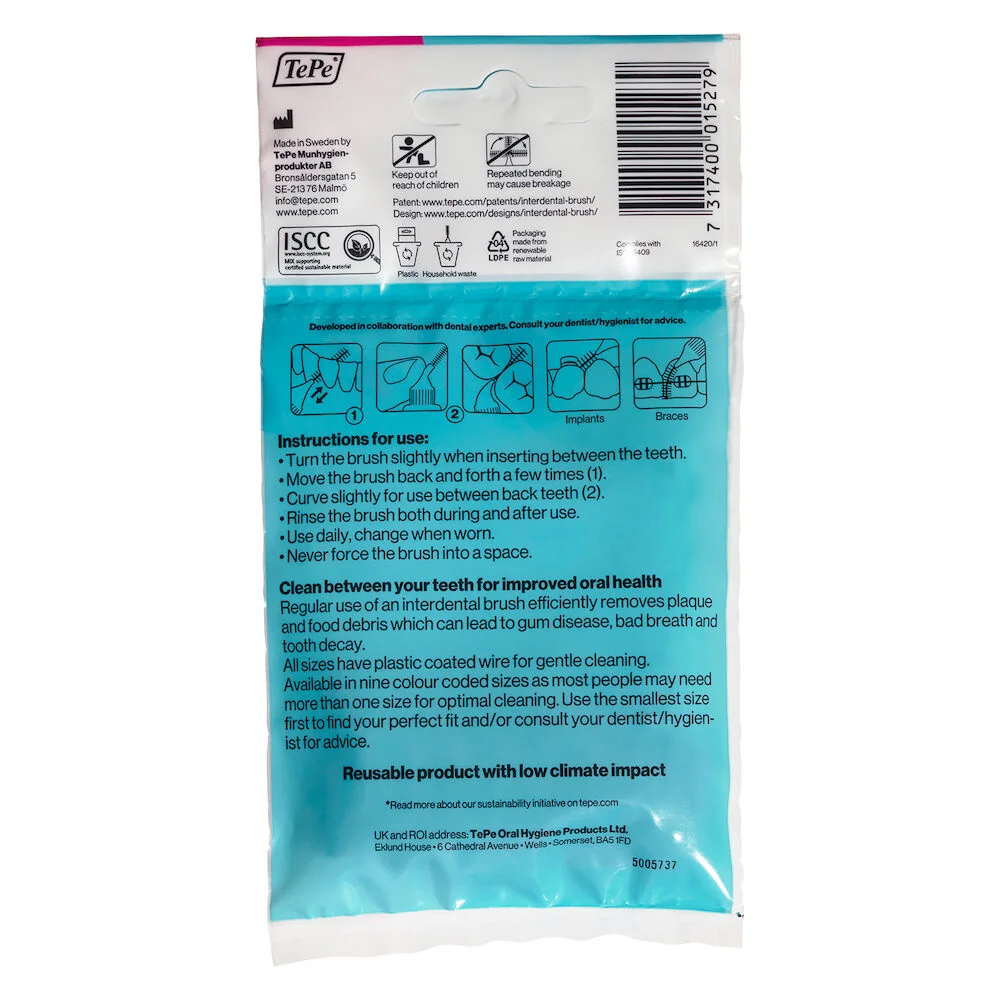 Set periute interdentare Original roz, 8 bucati, TePe