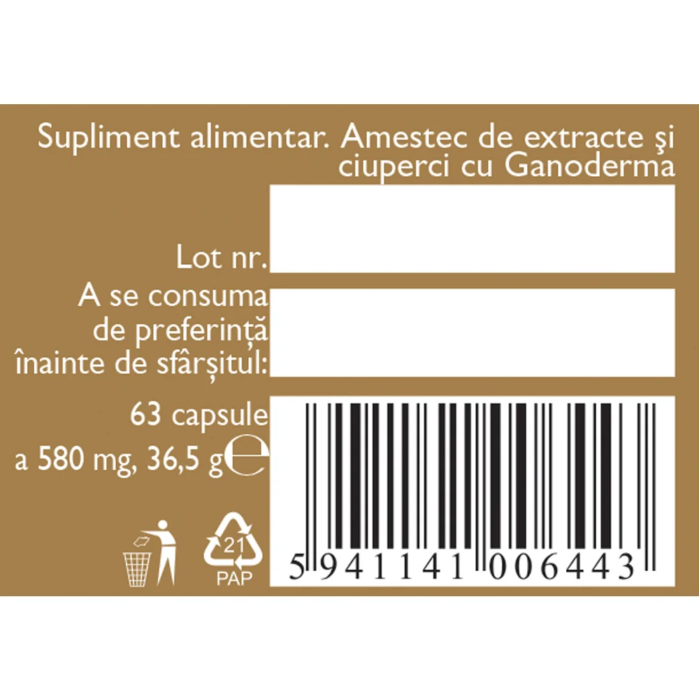 Imunitate cu 7 ciuperci F163, 63 capsule, Fares