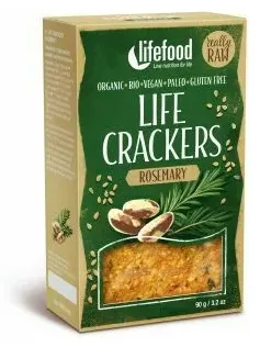 Lifecrackers cu rozmarin raw Bio, 90g, Lifefood