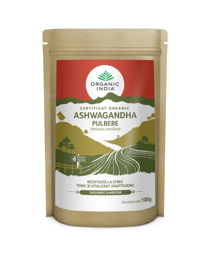 Radacina pulbere Ashwagandha, 100g, Organic India