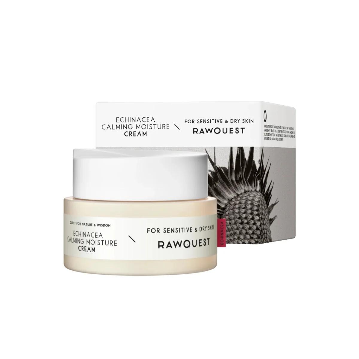 Crema calmanta si hidratanta cu Echinacea pentru piele sensibila, 50ml, RawQuest