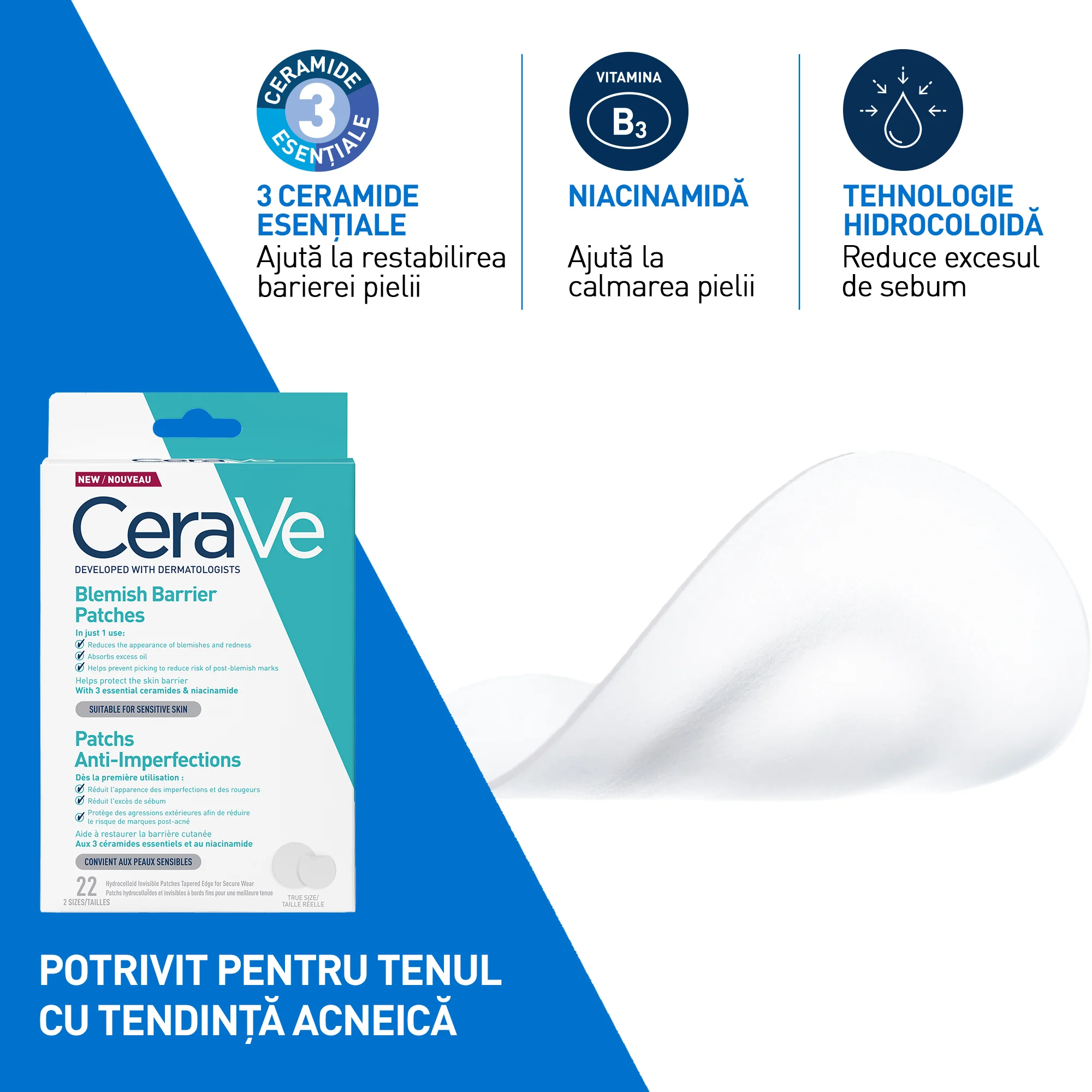 Potrivit pentru tenul acneic Potrivit pentru tenul acneic