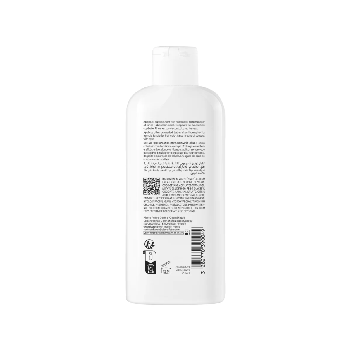 Sampon anti-matreata pentru utilizare frecventa Kelual Elution, 200ml, Ducray