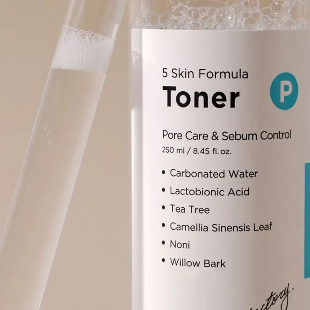 Toner echilibrant pentru pori si controlul sebumului P Skin Formula, 250ml, Village 11 Factory