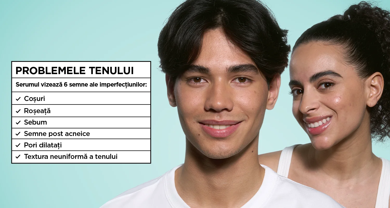 Ser anti-imperfectiuni pentru ten, destinat cosurilor, rosetii, excesului de sebum si porilor dilatati. Ser anti-imperfectiuni pentru ten, destinat cosurilor, rosetii, excesului de sebum si porilor dilatati.