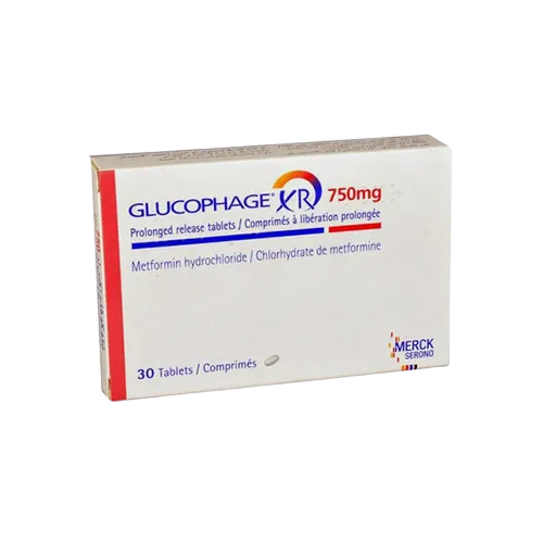 Glucophage XR 750mg, 30 comprimate cu eliberare prelungita, Merck